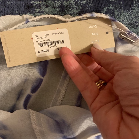 Chan Luu NWT XS Periwinkle Tie Dye Maxi Skirt - Picture 4 of 7